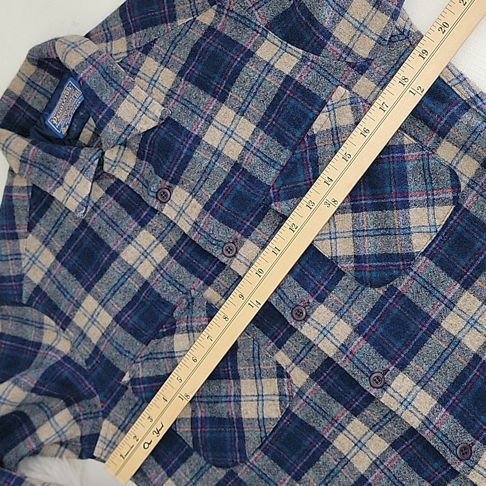 Vintage Pendleton Flannel Made in USA size M 100% Wool BinW - Picture 6 of 9
